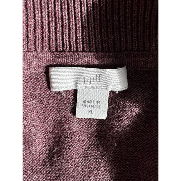 J. Jill NWOT V-Neck Pullover Sweater Purple Long Sleeve XL - Picture 3 of 7